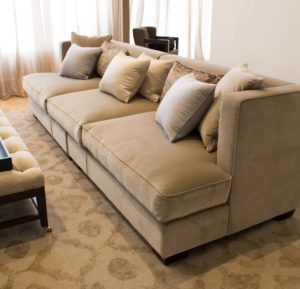 Sofa with pillows