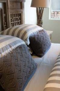 Pillows on big bed